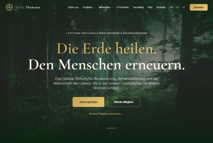terrahumana.ngo/de — the same system in German