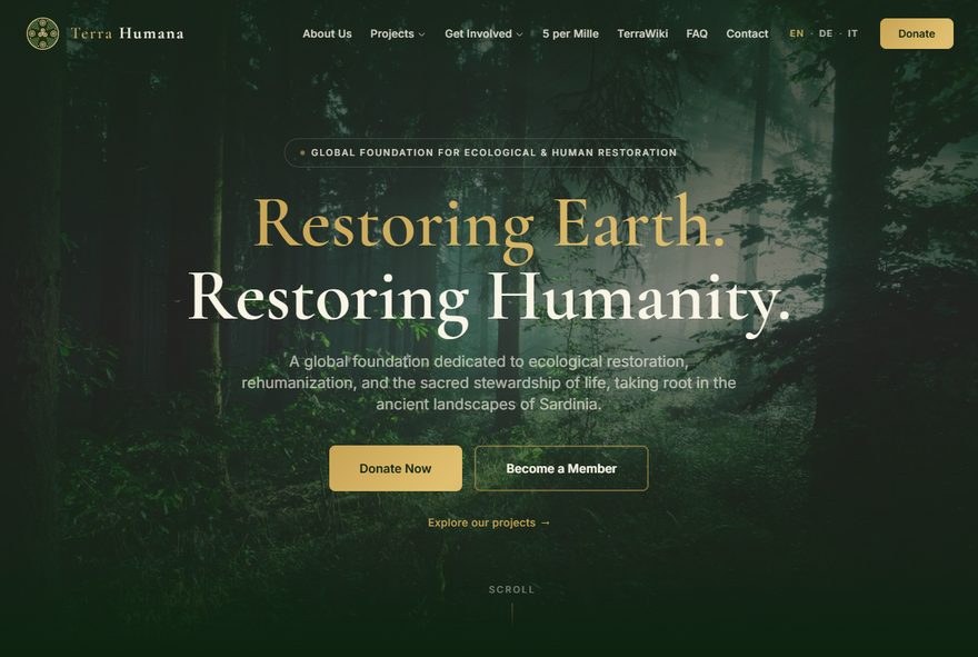 terrahumana.ngo — the public website (English)